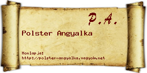 Polster Angyalka névjegykártya